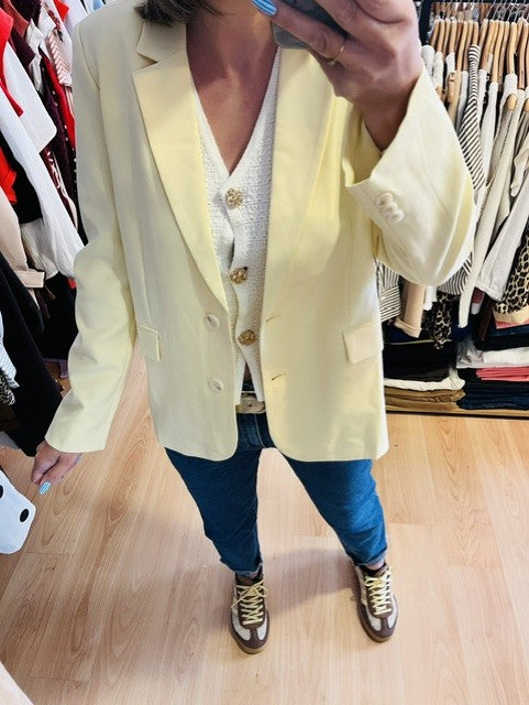 Blazer jaune pastel Victor