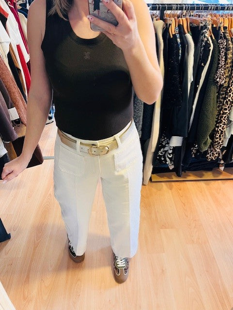 Jean loose 7/8e écru Joe