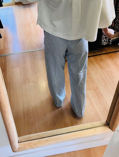 Pantalon à rayures bleu Volute