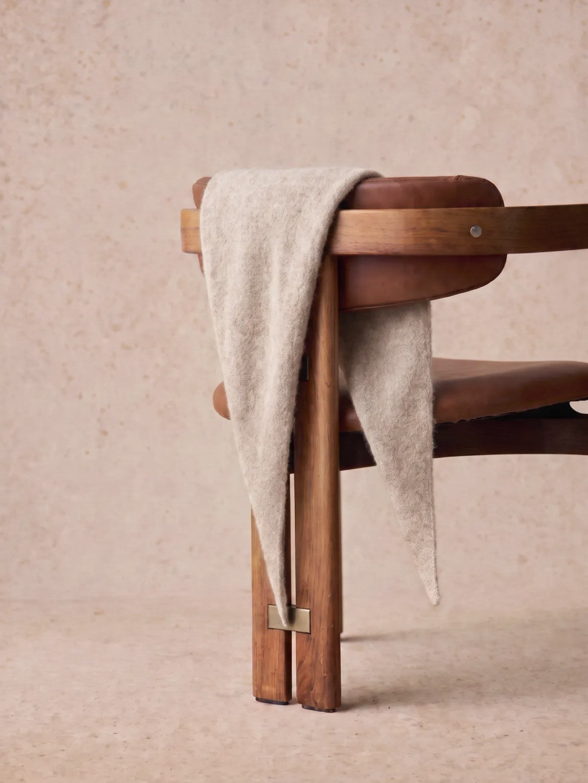 Echarpe triangle chocolat ou beige Judith