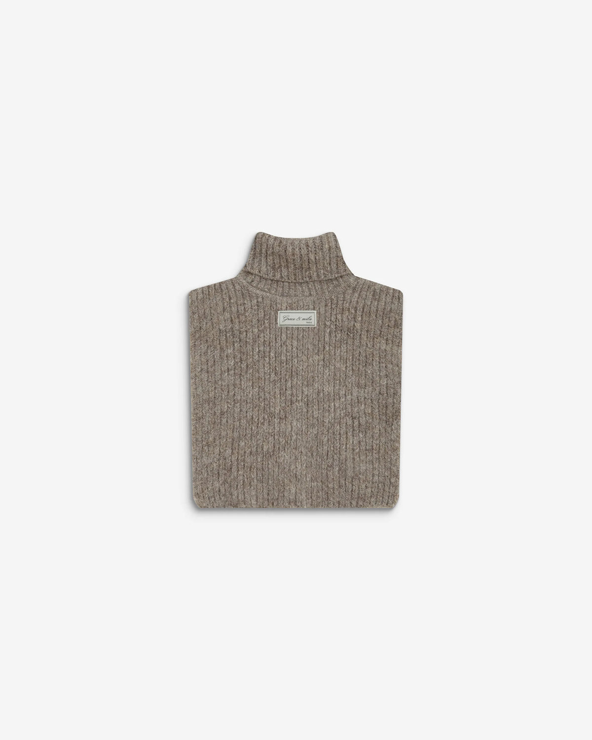 Snood tricoté taupe Ansel