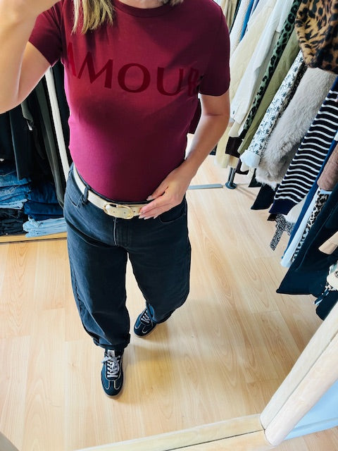 T-shirt bordeaux "Amour" Sixte