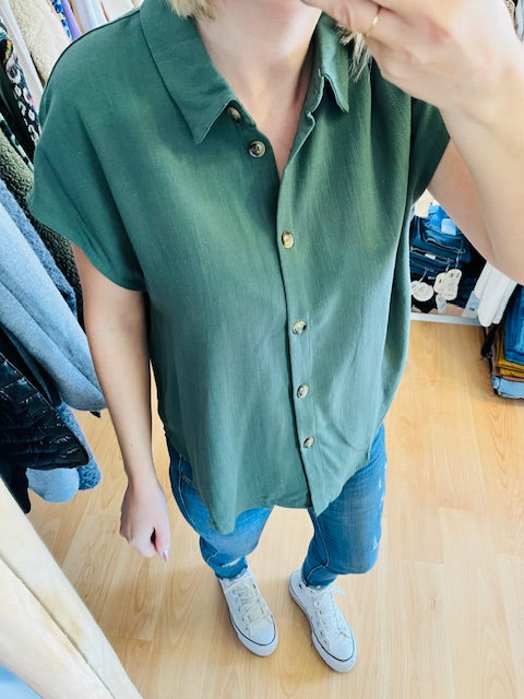 Chemise kaki manches courtes Perez