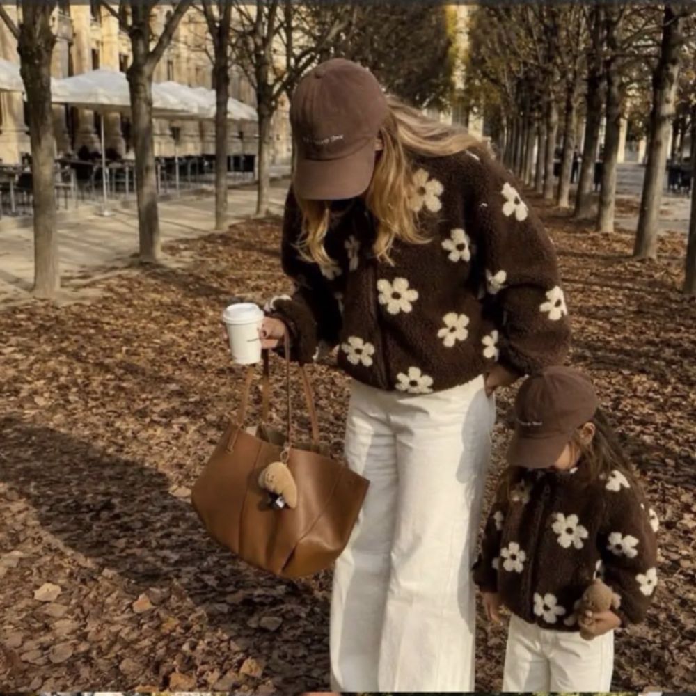Polaire fleurs choco