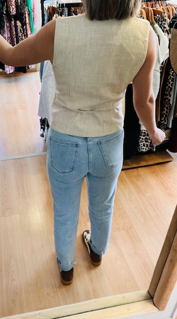 Gilet à nouer sable Vilmont