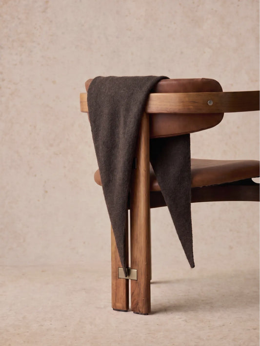 Echarpe triangle chocolat ou beige Judith