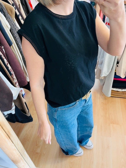 T-shirt sans manche noir Wallace