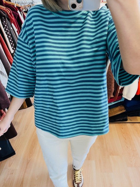 T-shirt marinière bleu