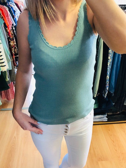 Top Jessy vert d'eau