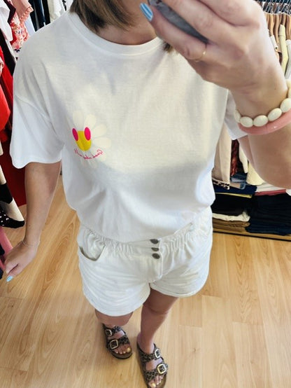 T-shirt blanc Marguerite