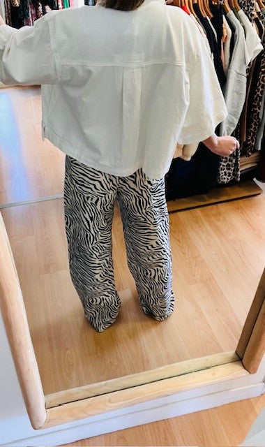 Jean loose à imprimé zèbre Socca