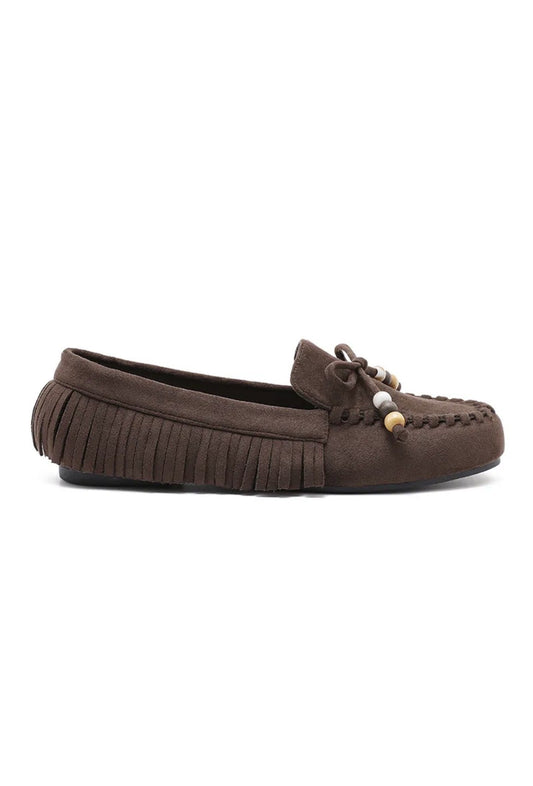 Mocassins marron à franges Jordie