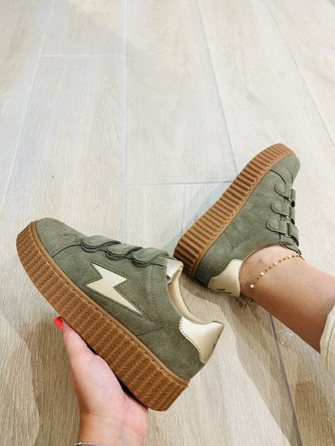 sneakers Vanessa Wu kaki - baskets Vanessa Wu kaki femme - sneakers kaki femme - baskets kaki femme - Vanessa Wu Maggie Original  - Maggie Original kaki - baskets Maggie Original
- baskets éclair kaki femme - sneakers à scratchs femme - baskets à scratchs kaki - sneakers plateforme femme - Vanessa Wu BK2954KK