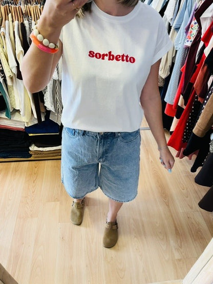 Bermuda jean taille haute Will