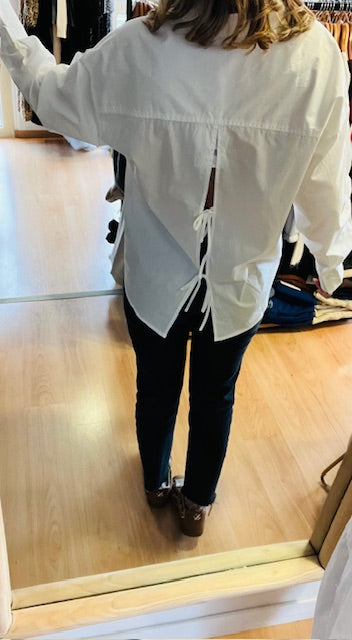 Chemise oversize en coton ivoire Valerie