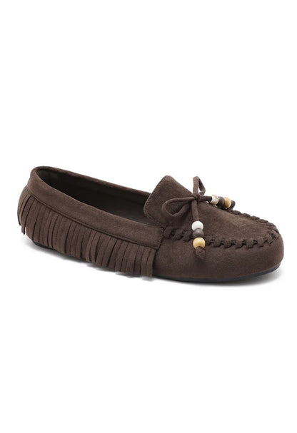 Mocassins marron à franges Jordie