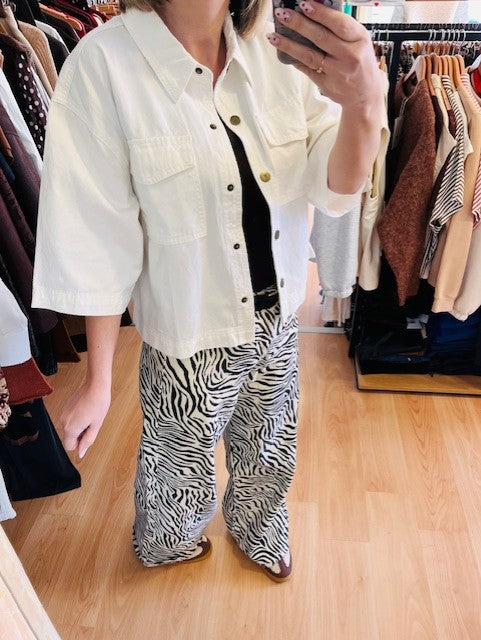 Chemise en denim blanche Vita