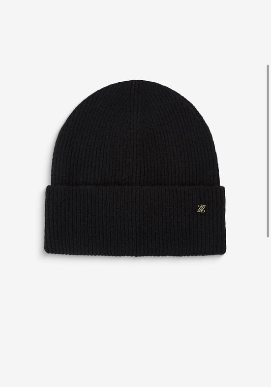 Duo bonnet et gants en maille noir Anicet