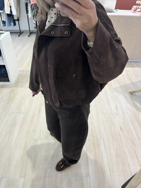 Veste blouson oversize marron Hector