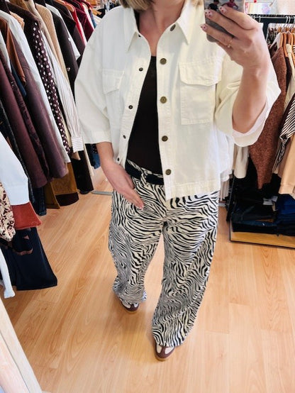 Jean loose à imprimé zèbre Socca