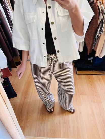 Pantalon à rayures mocha Volute