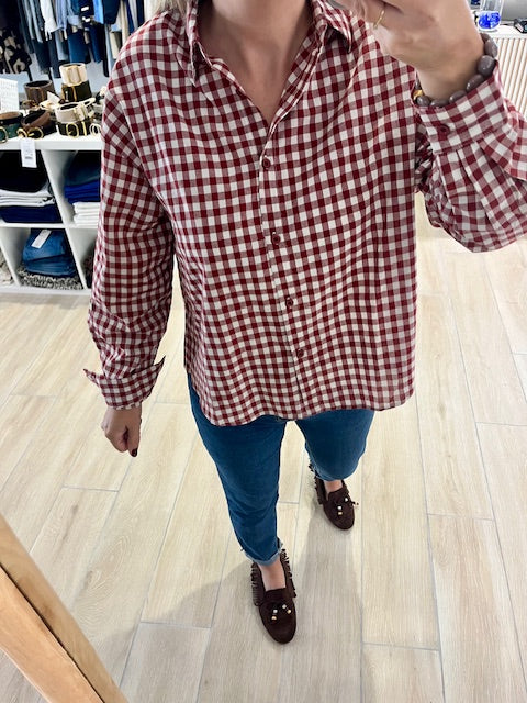 Chemise vichy rouge Nadia