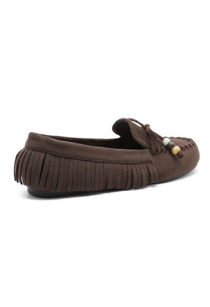 Mocassins marron à franges Jordie