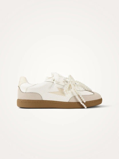 Baskets PERLA Blanc & Beige | Sasa x Vanessa Wu