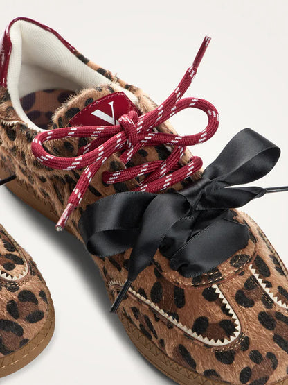 Baskets LÉO Léopard & Rouge | Sasa x Vanessa Wu