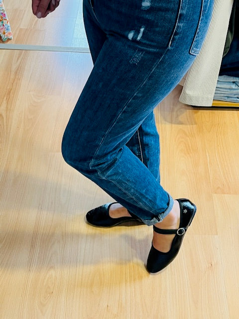 Ballerines Cléo Vanessa wu - ballerines noires vernis - ballerines à brides - tendance 2025