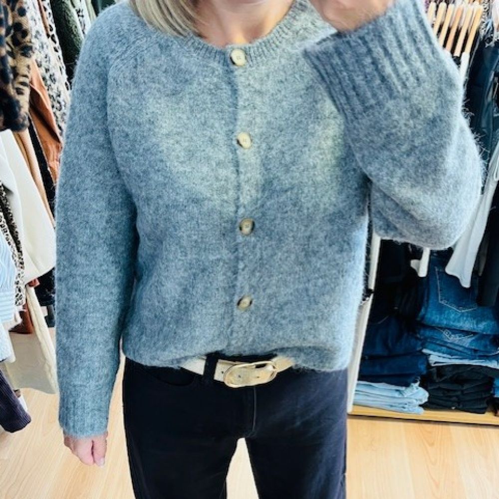 Cardigan gris Salma - Cardigan Grace & Mila