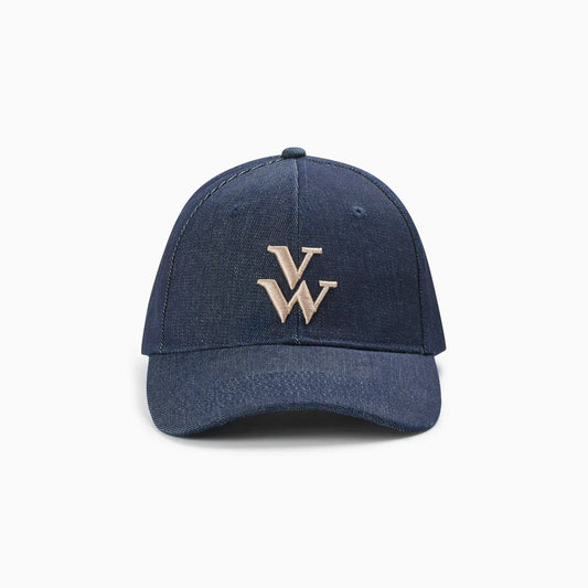 Casquette Clem bleu denim Vanessa Wu brodé