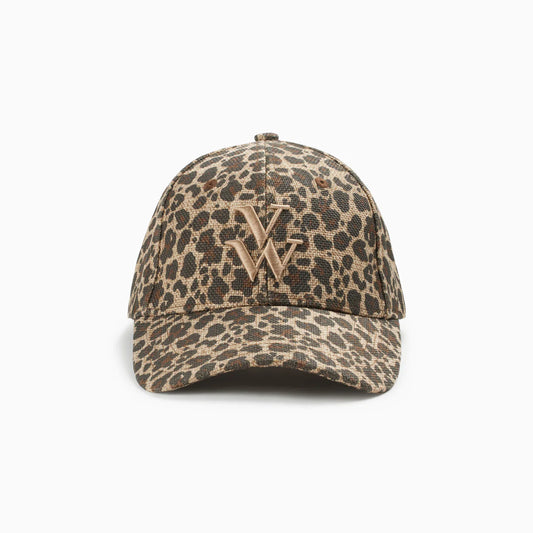 Casquette Clem leopard Vanessa Wu brodé