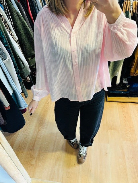 Chemise rose Vibes - Chemise oversize femme - chemise rose femme - chemise Grace&Mila - chemise oversize rose - chemise manches longues femme