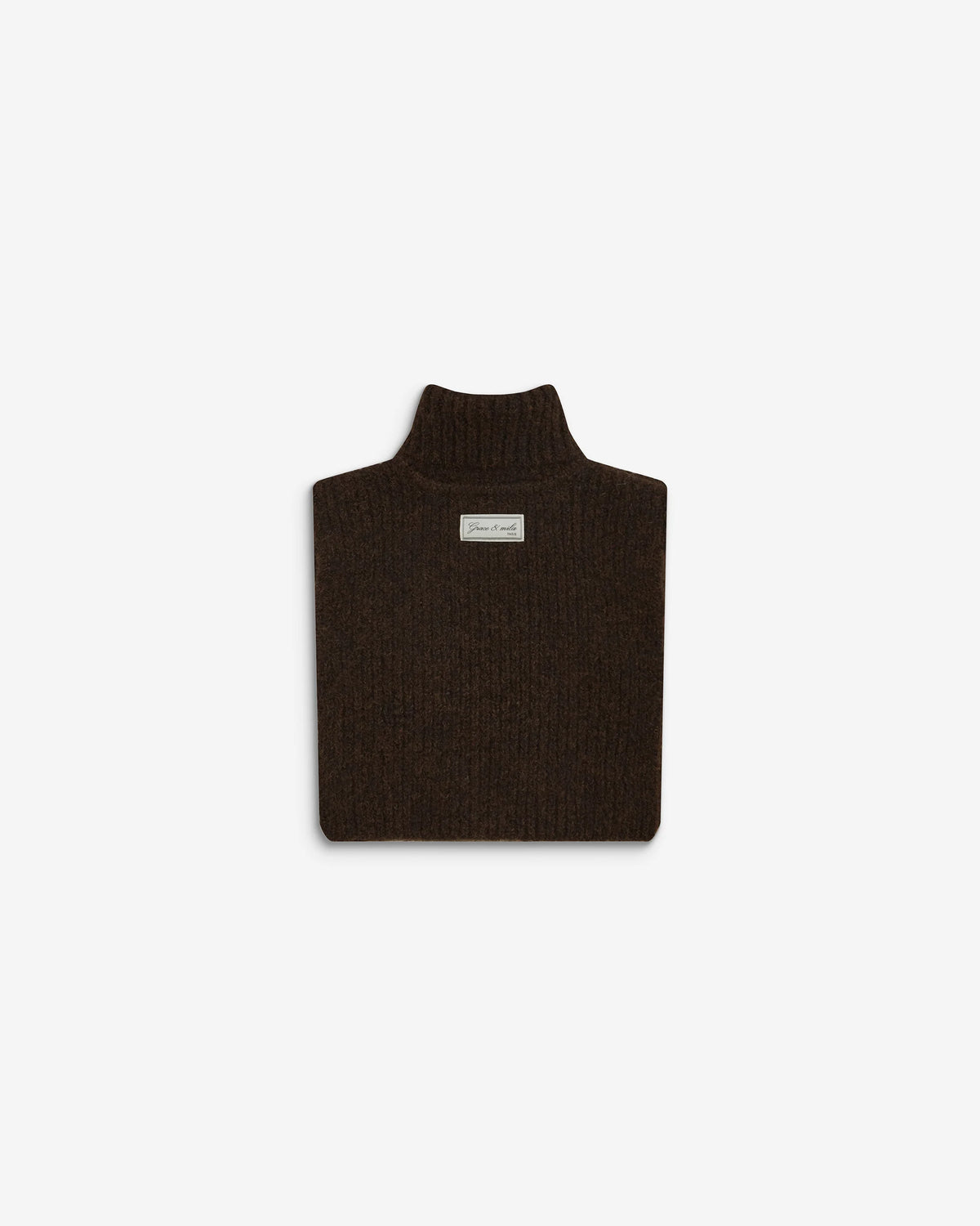 Snood tricoté chocolat Ansel