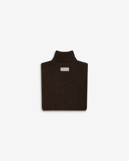 Snood tricoté chocolat Ansel