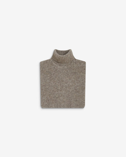 Snood tricoté taupe Ansel