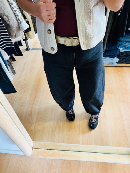 Jeans noir coupe balloon Elias