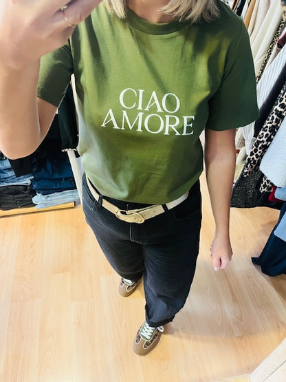 T-shirt olive "Cia amore"