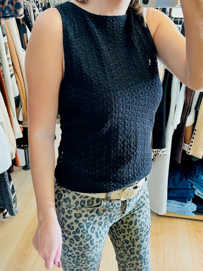 Top en dentelle noir Tenet