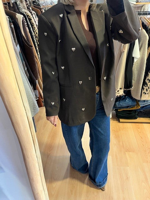 Blazer oversize à coeur Kelly