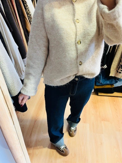 Jean à revers Ethan - Jean revers - jean coupe évasé - jean femme - jean Onado - Jean ourlet apparent - denim chic 