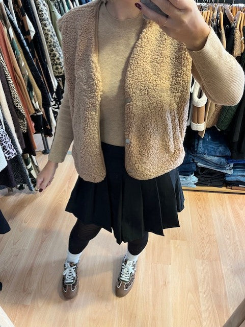 Jupe courte à plis Molly (short intégré) - Jupe noire - Jupe écolière