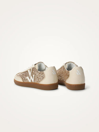 Baskets AURA Initials beige et or