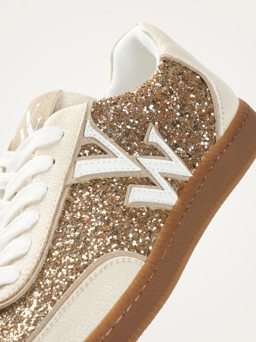 Baskets AURA Initials beige et or