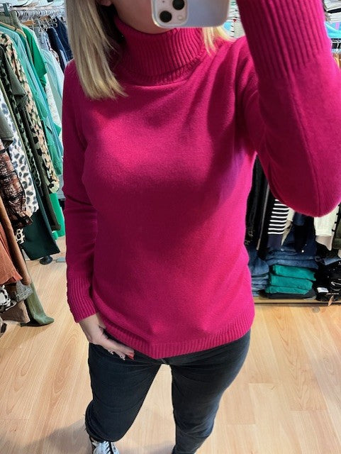 pull col roulé coloré taille unique plusieurs coloris boutons manches tout doux ne pique pas convient du  36 au 42