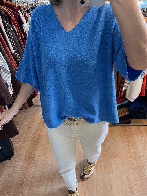 Pulls oversize Joy - pull oversize femme -  pull col V femme - pull ample femme - pull maille légère femme - pull tendance femme - pull casual chic femme 