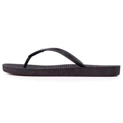 Tongs noire tige pailletée