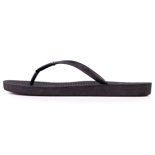 Tongs noire tige pailletée