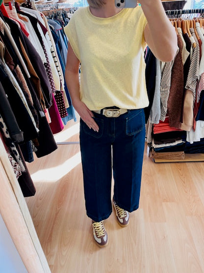 T-shirt sans manche jaune Wallace